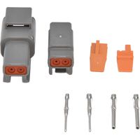 kits de connecteurs étanches à 2 broches DTM avec bornes et inserts pour applications domestiques et industrielles