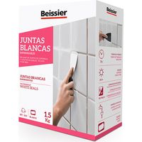 Beissier – Mastic d'étanchéité blanc 1.5kg – Formule imperméable pour salles de bain et cuisines – Finition durable et adhérence forte