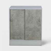 Vielseitiger Schrank aus Spanplatte mit Schiebetüren 60x30x71 Korex - Grau