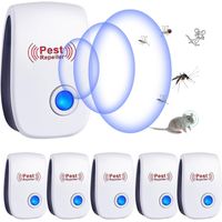 Ultrasonic Mouse Repeller, 6 Pack, Mosquito Repellent for Mice and Rats, Indoor Electronic Repellent for Mice, Ants, Spiders and Mosquitoes