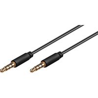goobay 63830 - 3,5 mm Klinke-Kabel, 4-pol, schwarz, 2,00 m