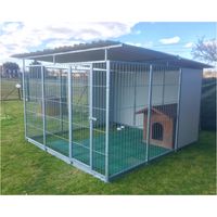 Box per cani da esterno coperto con zincatura a caldo da 300x300xh180 cm