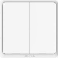 Interrupteur Connecté WiFi Double Poussoir Blanc - SILAMP