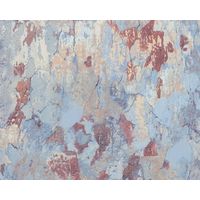Antonio Barcelona Metropolitan Stories Blue Industrial Print Vinyl Wallpaper