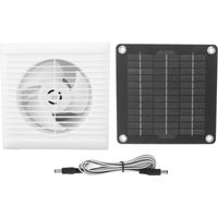 Ventilateur d'extraction solaire 10W 12V – Étanche IP67 – 6 pouces pour poulailler et abris – Circulation d'air efficace