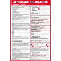 Novap – Panneau d'obligation code du travail 400x600mm – Résistant aux UV – Matière PS (Polystyrène) – 4300832