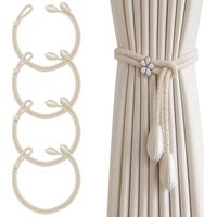 4 lanières pour grandes perles, lanières de rideaux en coton à la main, les lanières de rideaux sont assez solides pour ne pas être facilement déformées, adaptées à la décoration de la maison et du Bu