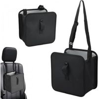 CSPARKV Black Storage Network, Car Trash Can, Hanging Storage Box, Waterproof Storage Bag