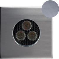Encastré de sol extérieur ZEPH 2 SLIM 230V carré anthracite non percée 4000K 368lm 3x2W - EUROPOLE - 56271NAN