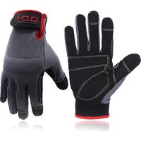 Guantes de trabajo HANDLANDY para hombre y mujer, prácticos guantes de trabajo mecánicos con pantalla táctil, guantes flexibles para jardinería, talla L