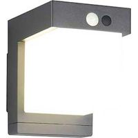 Applique murale d'extérieur LED, éclairage de façade, noir, capteur, batterie, L 15,5 cm
