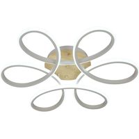 LED Deckenleuchte 130W 14300lm 3000-6500K 61cm Weiß/Buche Dimmbar Bandeira Serie