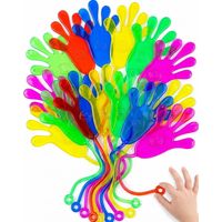 Lot de 20 Mains Collantes Enfants aux Couleurs Vives - Jouets Adhésifs Élastiques pour Cadeaux Anniversaire, Fêtes, Pinata & Pochettes Surprise