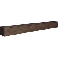 Selsey Bemmi – Mueble de TV colgante con cuatro puertas abatibles 300 cm, efecto madera nogal