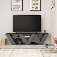 TV-Möbel Ralla Anthrazit Melamin 158x40x30 cm