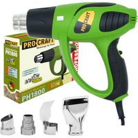 Procraft PH1800 Heißluftpistole 1800 Watt 400 - 600 °C + 4x Düse