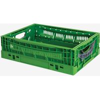 Caisse Pliable Empilable 400 x 300 x 120 mm Vert - Gilac