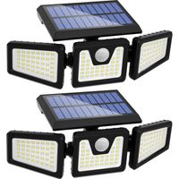 Luminaires solaires d'extérieur, 118 Luminaires solaires d'extérieur à Led avec détecteur de mouvement, Luminaires solaires d'extérieur à Led Ip65 étanches pour le jardin, l'entrée, le patio.