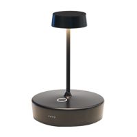 Lampe De Table Led Rechargeable Et Dimmable Zafferano Swap Mini Pro Noire - 2200-2700-3000K 2W Aluminium Ip65