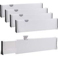Schuiftrenner - Verstelbaar - Plastic - Met Antislipmat - Zonder Gereedschap - Voor Keuken Commode Badkamer Slaapkamer - 38,5 x 10,8 x 5 cm - 4 stuks