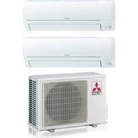 Climatiseur réversible Mitsubishi Electric 9000+15000 BTU – Wi-Fi, R-32, A++ – Unité intérieure et extérieure – Efficacité énergétique élevée