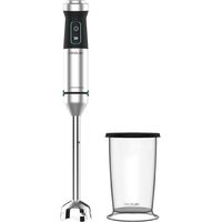 Cecotec – Mixeur plongeant 1500W – Technologie CrossBlades avec lames en titane noir – Fonction Turbo et cloche anti-éclaboussures pour mélanges fins
