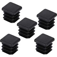 Tapas para patas de silla de 20 piezas, tapas de tubo cuadrado, tapas de poste cuadradas de plástico para patas de muebles, trampolín, gabinete, estante, silla, 25x25mm