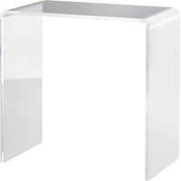Tavolino da salotto in acrilico a U trasparente 53,5x30,5x53,5 cm