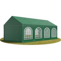 4x8 mTendone per feste PREMIUM PVC verde scuro 100% impermeabile Gazebo da giardino Tendone da esterno Tenda party