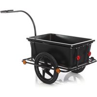 Wiltec Rimorchio per bici con recipiente da 90 l per carichi fino a 80 kg