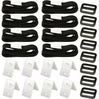 Kit de Fixation pour bâche Solaire de Piscine, kit de Sangles de Couverture Solaire