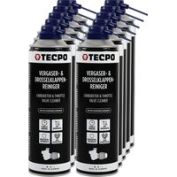 TECPO Vergaser- und Drosselklappenreiniger 10x 500ml Lösemittel AGR Ventil Reiniger Carburetor Cleaner Einspritzdüsen Düsenreiniger Ansaugreiniger