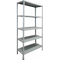 Scaffale in Metallo con Aste Spezzate 5 Ripiani 100 x 40 x 186 cm