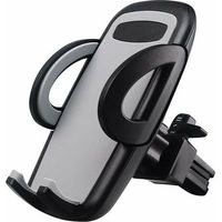 Gabrielle – Support téléphone voiture à grille d'aération – Rotation 360° – Compatible avec smartphones jusqu'à 9,5 cm – Installation rapide