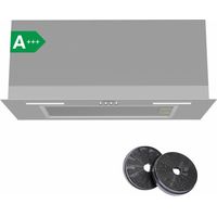 CIARRA Cappa Aspirante Filtrante 60cm 650m³/h A+++ con Filtro a Carbone Cappa Incasso Inox CD6926AS