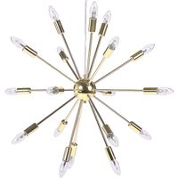 Lámpara de techo 18 luces metal dorado sala de estar moderno glamuroso contemporáneo Maguse