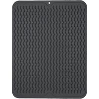 Tapis d'égouttage en silicone pour la vaisselle, tapis égouttoir pour plan de travail, tapis résistant à la chaleur, tapis égouttoir facile à nettoyer, tapis égouttoir antidérapant