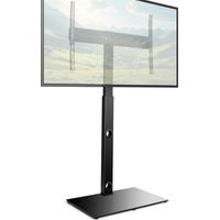 Futura Universal TV Stand 30 to 75 Inch TVs, Swivel & Height Adjustable, 40kg Load, Max VESA 600x400mm, Tempered Glass Base