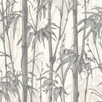 Rasch Metallic Bamboo Forest Wallpaper Grey Paste The Wall Textured Vinyl