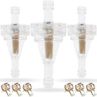 Universal 6mm Inline Fuel Filter for 1/4" Fuel Line for Motorcycle Dirt Bike Motorbike ATV UTV Quad Scooter Lawnmower Generator Snowmobile Golf Cart for Kawasaki for John Deere Small Engine