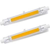R7S LED-Lampe, 118 mm, Kaltweiß (6000 K), 1200 lm, 13 W COB-LED (entspricht Halogen R7S J118 100 W/120 W), 360° Abstrahlwinkel, nicht dimmbar, schlanke 118-mm-LED für Decken-/Stehleuchten, 2er-Pack