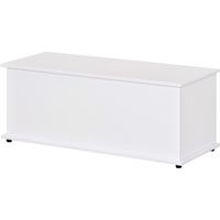 Baúl taburete almacenaje madera tapa blanco carga max 120 kg 100x40x40 cm