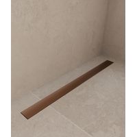 Canale doccia in acciaio inox Oro rosa spazzolato - 900 mm
