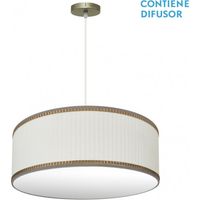 FABRILAMP Pendentif 3 LUMIÈRES modèle Soprano Cuir/beige Réglable