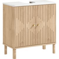 Under Sink Bathroom Cabinet for Basin without or with Pedestal - Oak