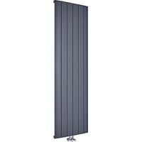 Hudson Reed – Radiateur vertical aluminium anthracite 180cm x 56,5cm – Puissance 1610W – Chauffe rapide pour système de chauffage central