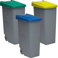 Recyclingbehälter denox closed recycling bin 3 Einheiten 110 Liter