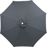Toile de rechange pour parasol déporté 3 m, baleines 8, pour jardin, plage, protection UV, gris 8 brins-DELKEVIC