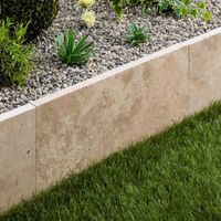 Bordure de jardin Travertin Beige Nuancé 61x33x3 cm (à l'unité) - RO'MA NATURE