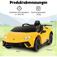 Voiture electrique pour enfants lamborghini 12v voiture pour enfants electrique avec telecommande jaune 883058